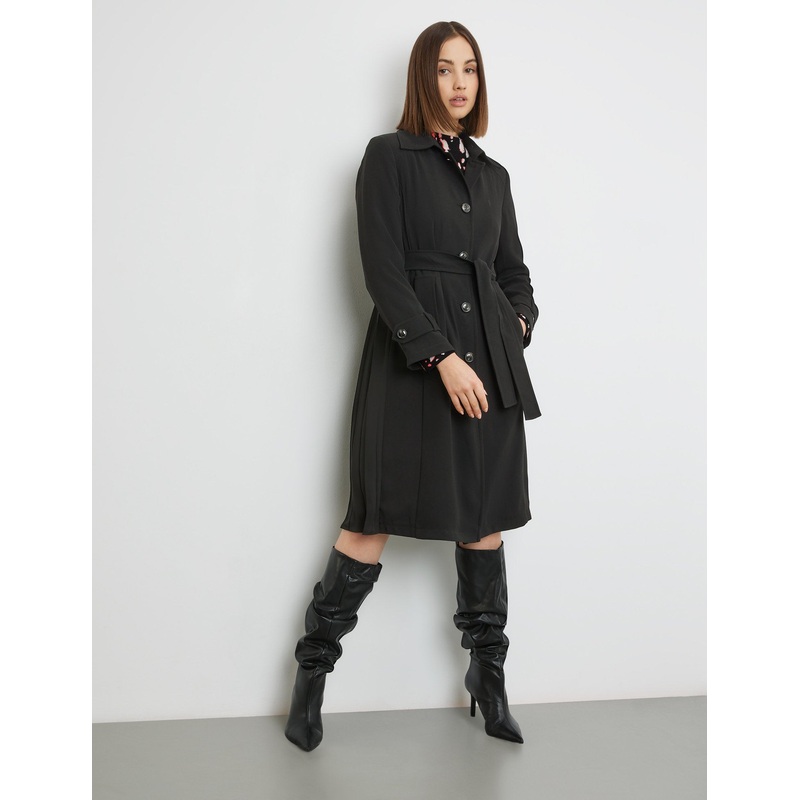 Trench Coat With A Pleated Back