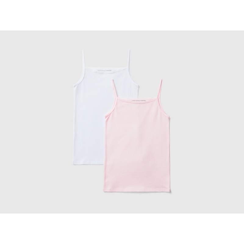 Two Camisoles In Stretch Cotton