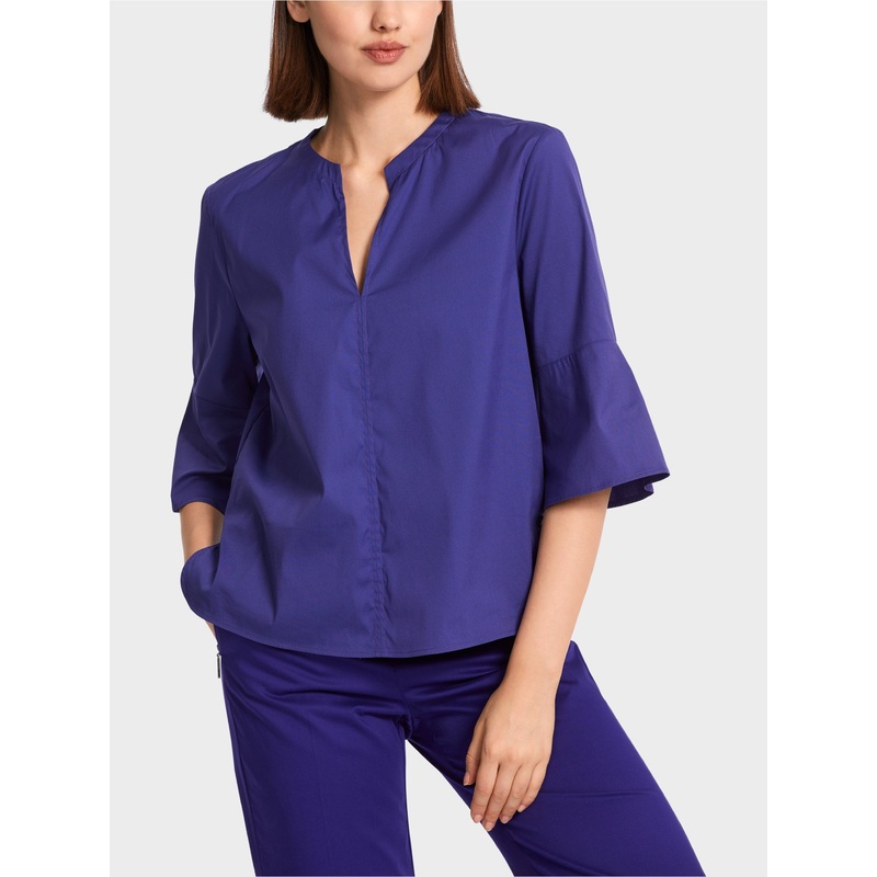 Blouse With Flounce Sleeves