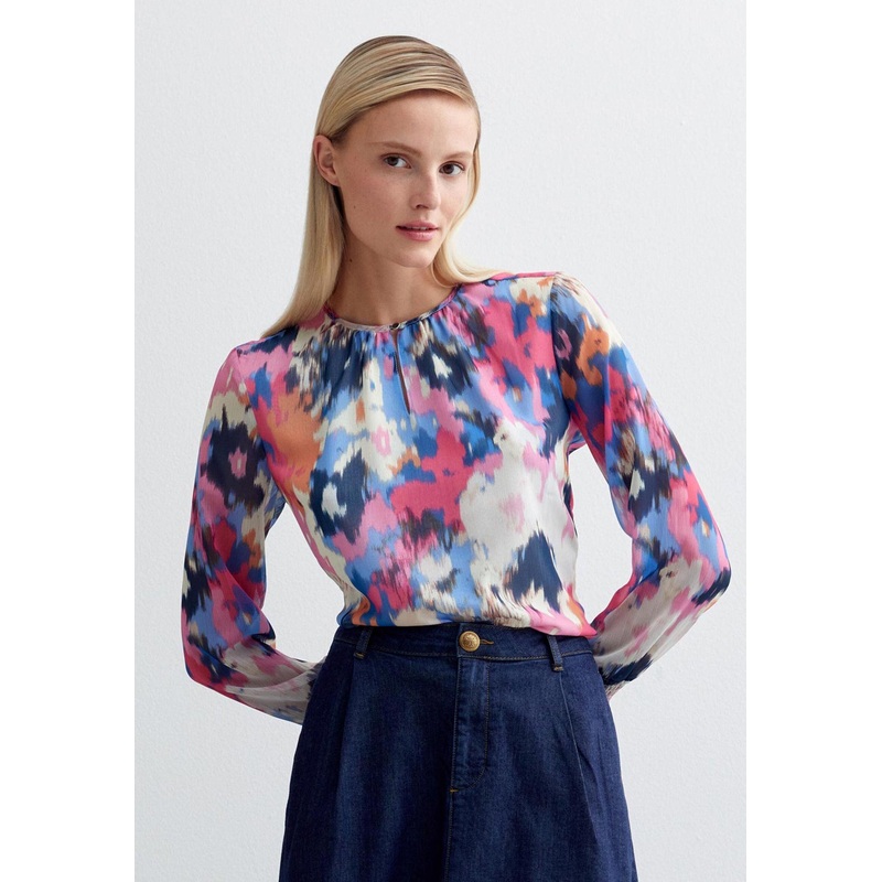 Chiffon Blouse With Abstract Print