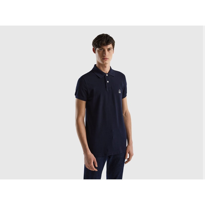 Dark Blue Slim Fit Polo