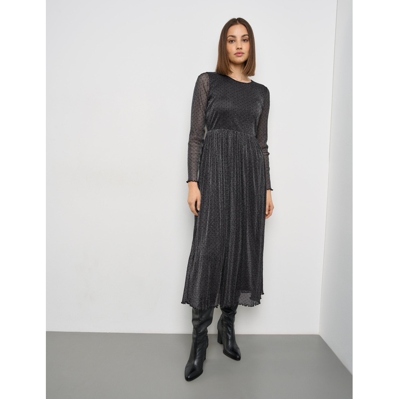 Midi Dress With A Glitter Effect And Polka Dots