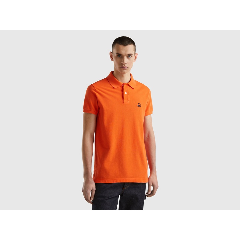 Orange Slim Fit Polo