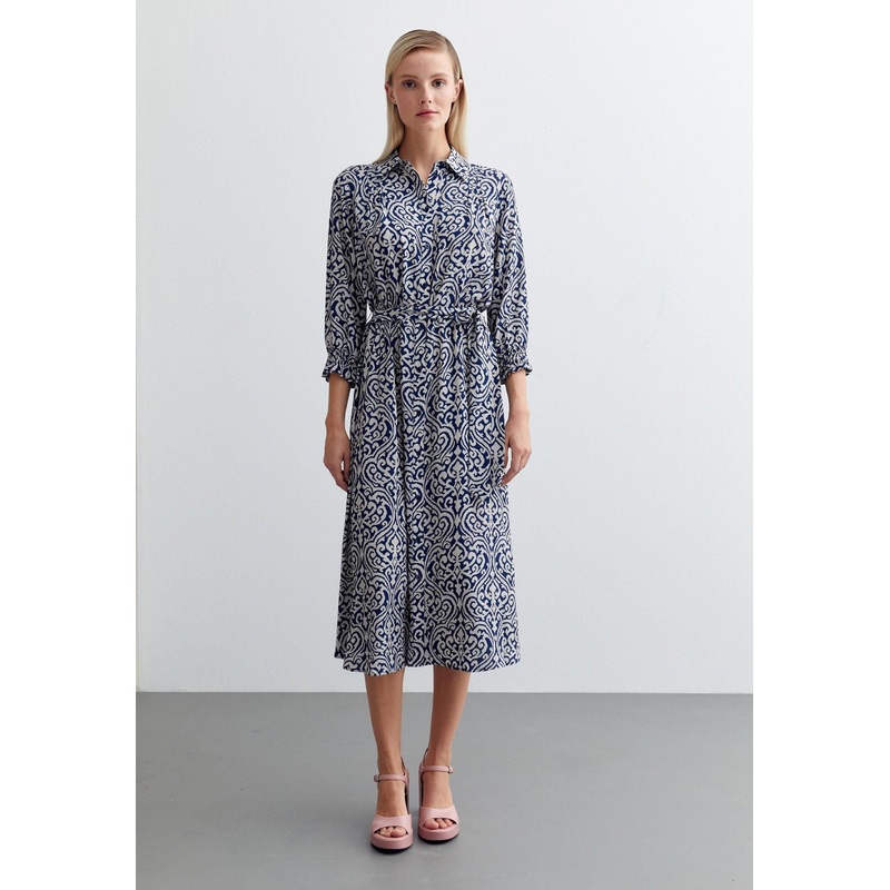 Ornament Print Viscose Dress
