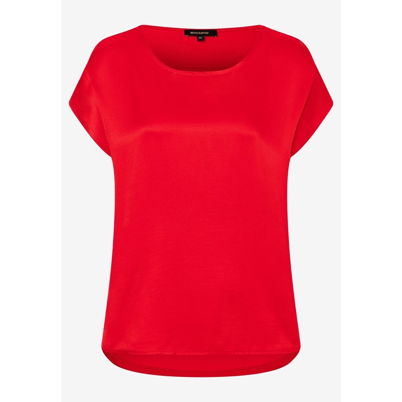 Red Shirt With Satin Front