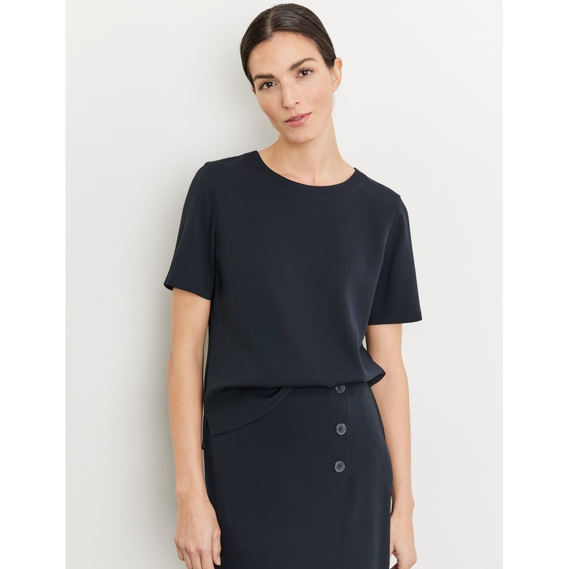 Simple Blouse Top With Fabric Panelling