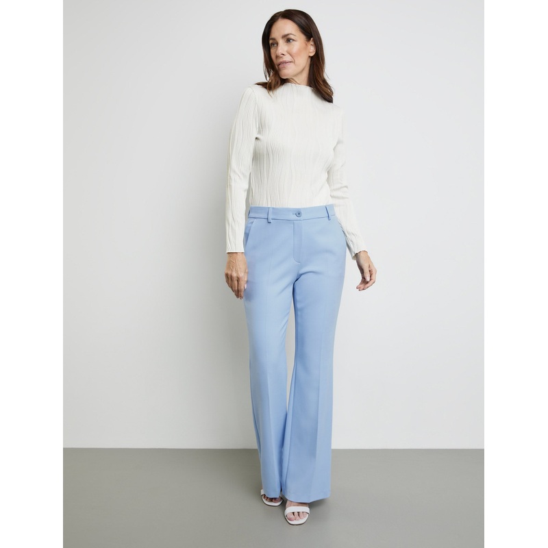 Slightly Flared Stretch Trousers