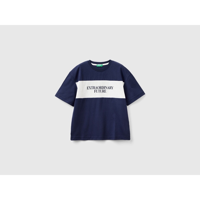 T-Shirt With Slogan In Organic Cotton