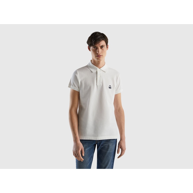 White Slim Fit Polo