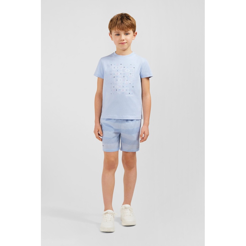 Light Blue T-Shirt With Eden Park Lettering