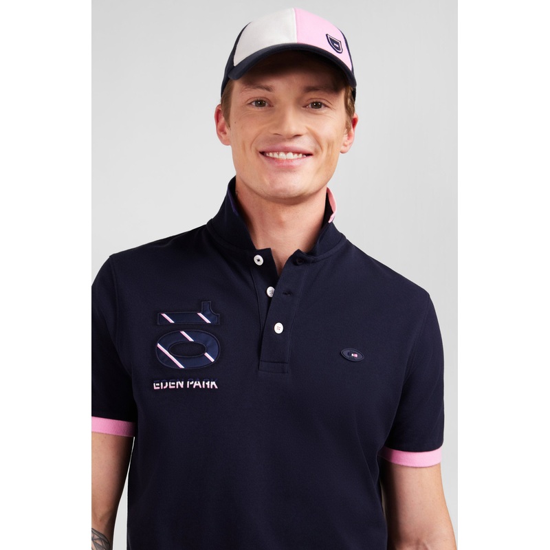Navy Blue Short-Sleeved XV De France Polo Shirt