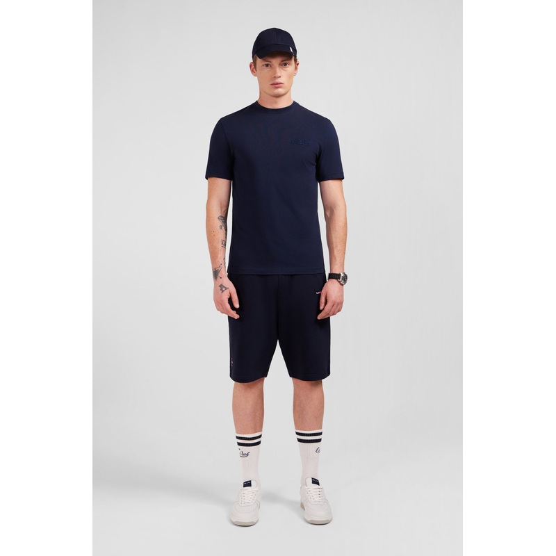 Navy Blue T-Shirt With Embroidery