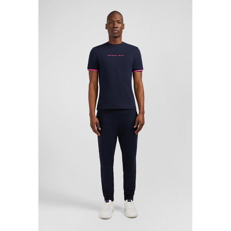 Navy Blue T-Shirt With Two-Tone Eden Park Embroidery