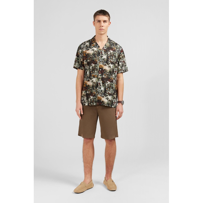 Plain Brown Bermuda Shorts