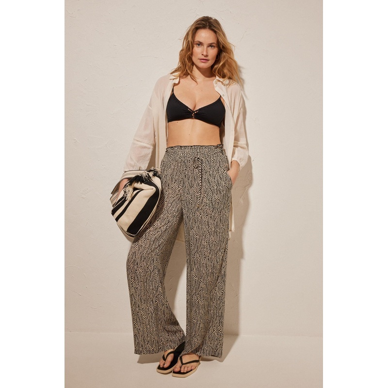 Printed Loose Fit Trousers