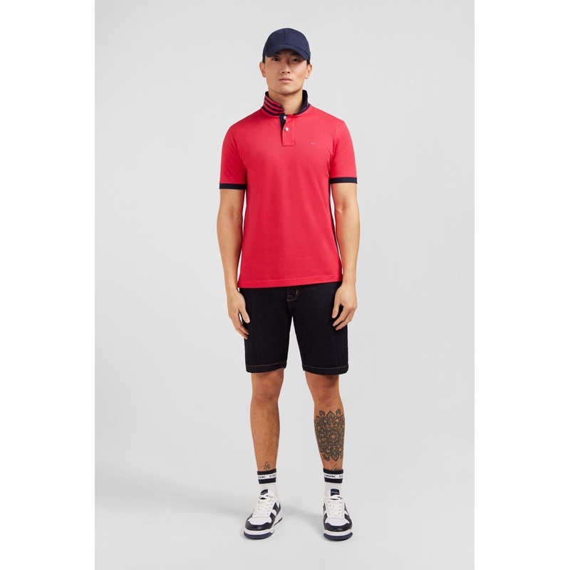 Red Short-Sleeved Polo Shirt