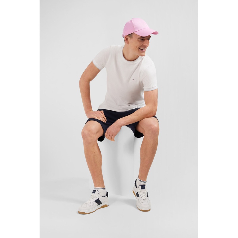 Two-Tone White Leather Trainers