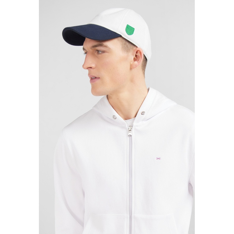 White Colour-Block Cap