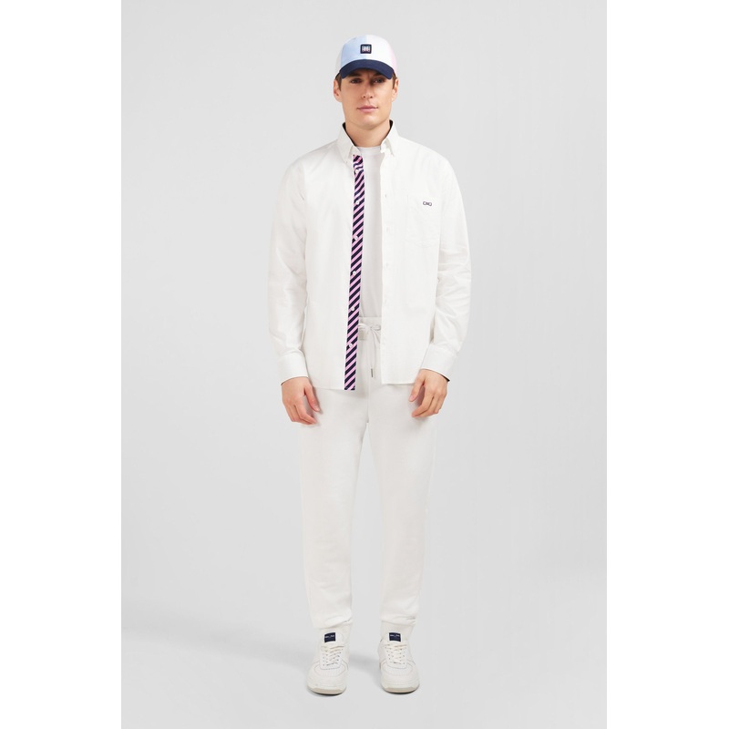 White Shirt With Eden Park Embroidery