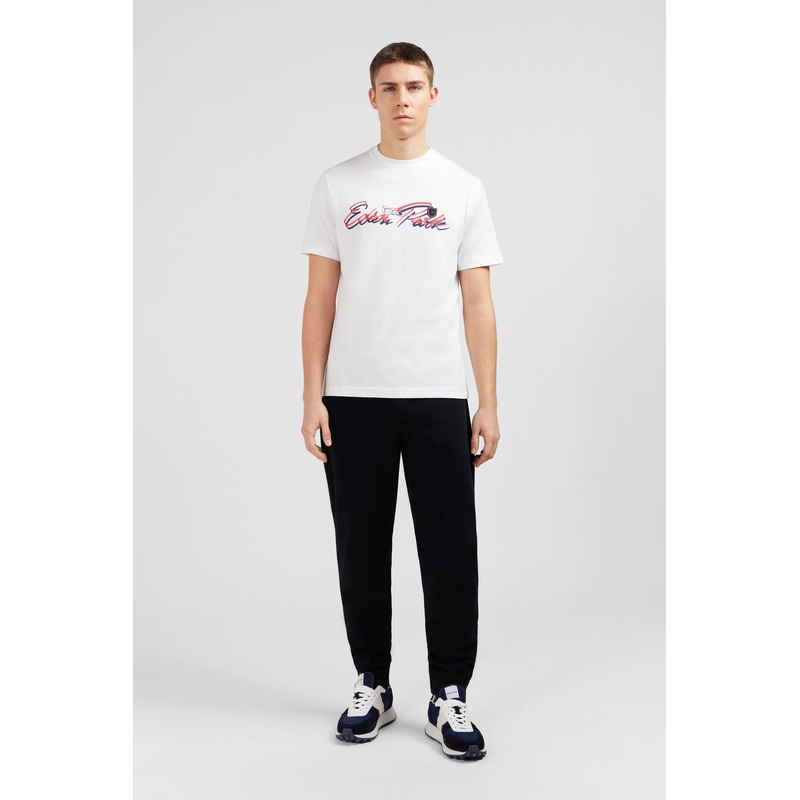 White T-Shirt With Double Eden Park Lettering