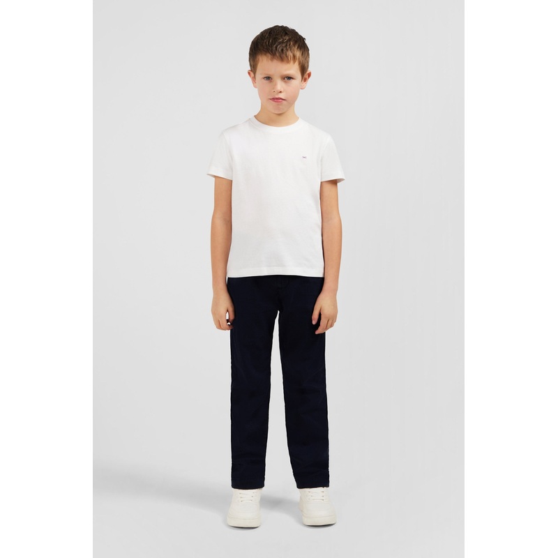 White T-Shirt With Eden Park And Bow Tie Embroidery