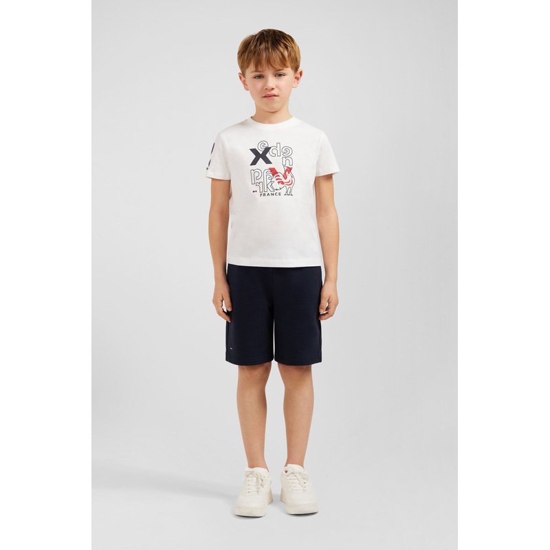 White XV De France T-Shirt In Cotton Jersey