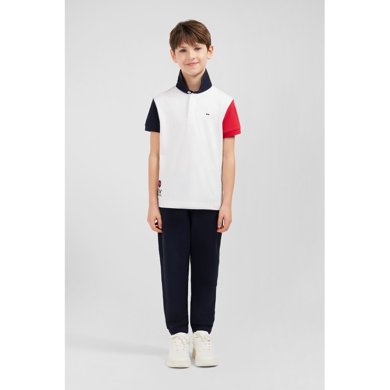 XV De France Short Sleeves Rugby Shirt In Pima Cotton