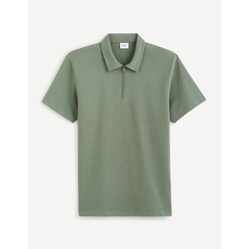 Cotton Blend Jersey Polo Shirt