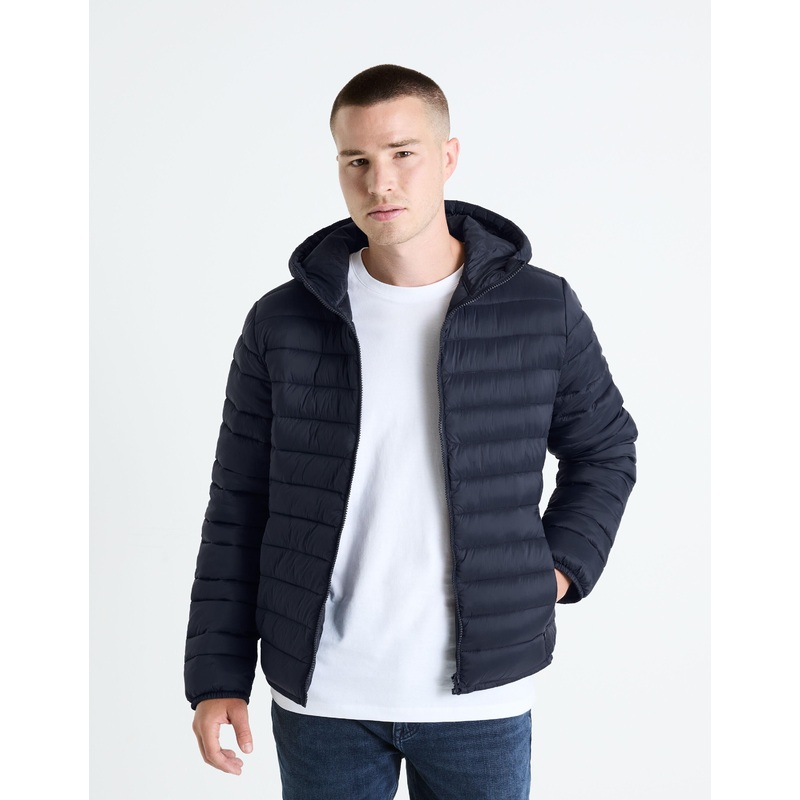 Light Hooded Down Jacket - Navy