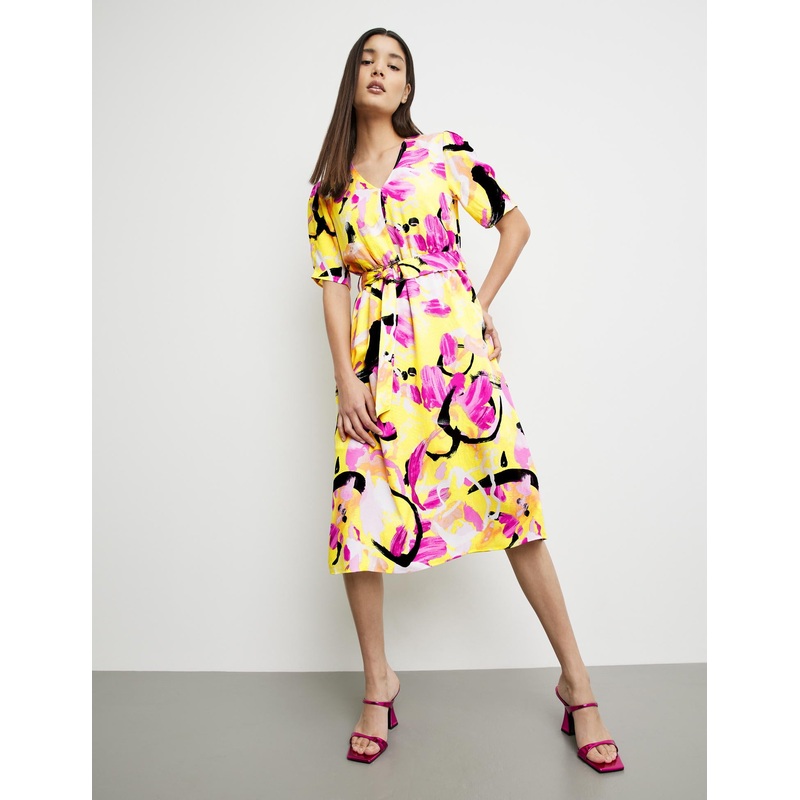 Lightweight Blouse Dress With A V-Neckline