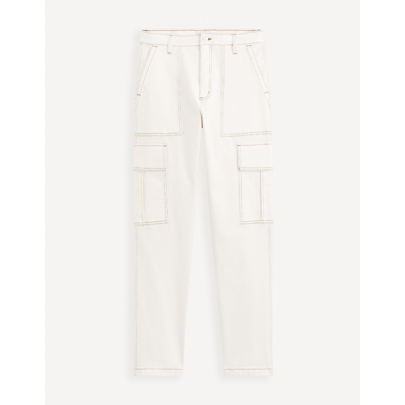 Loose Stretch Cotton Cargo Pants