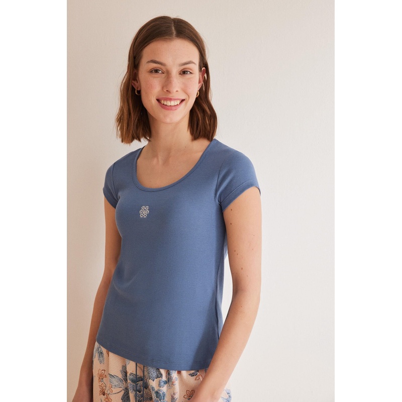 Short Sleeve Ribbed T-Shirt