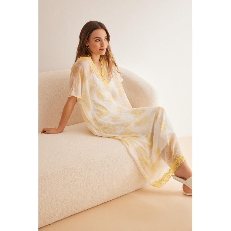 Short Sleeves Long Dress