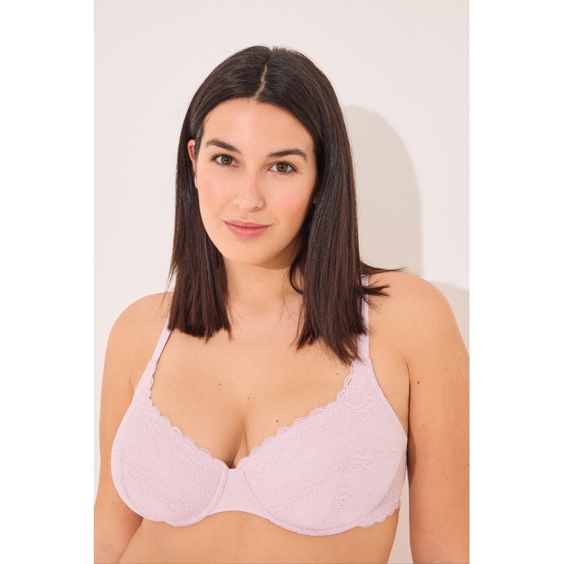 BEAUTIFUL Pink Lace Classic Bra in Different Cup Sizes