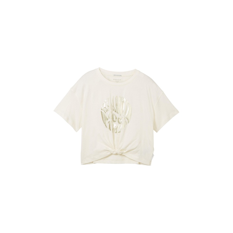 Cropped Knotted T-Shirt