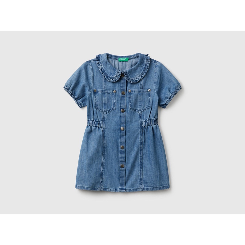 Dress with Chambray Collar