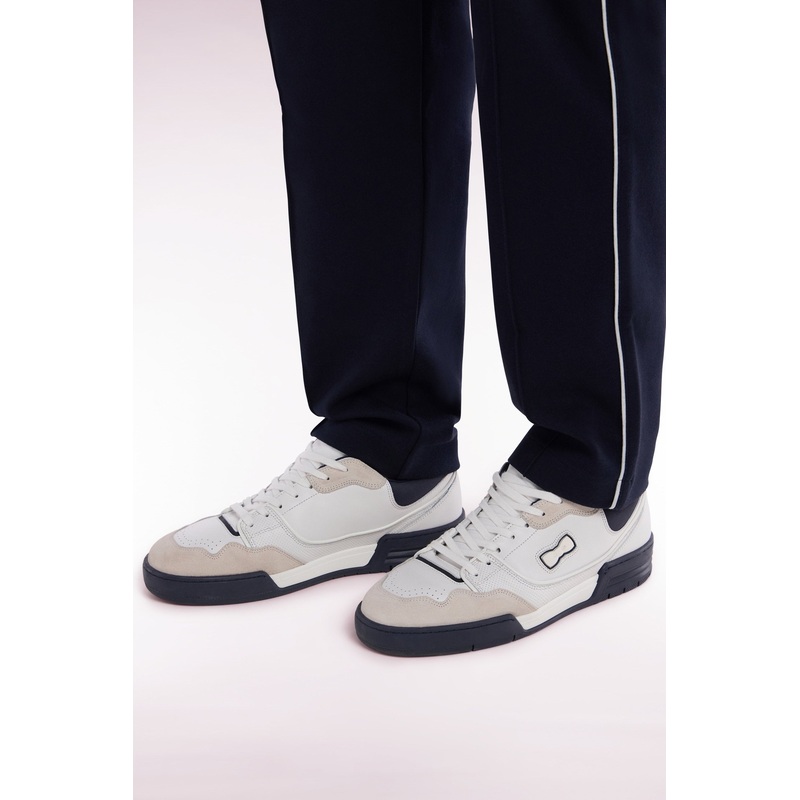 Ep10 Sneakers in White and Navy Leather
