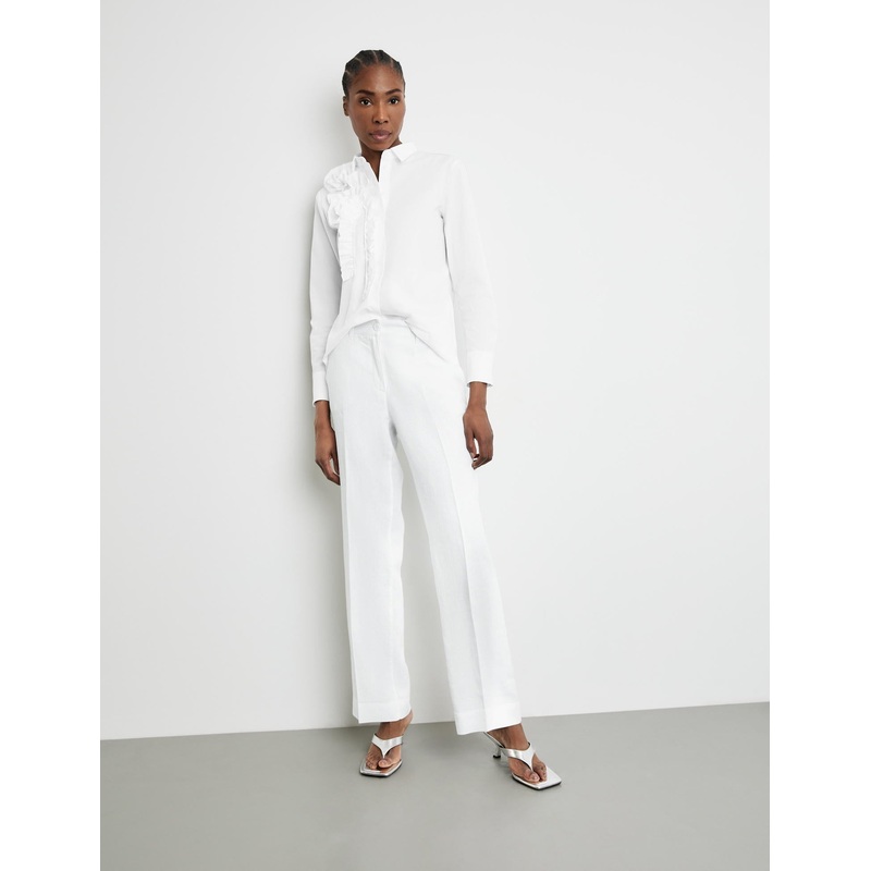 Mirja Wide Leg Linen Trousers With An Elasticated Waistband