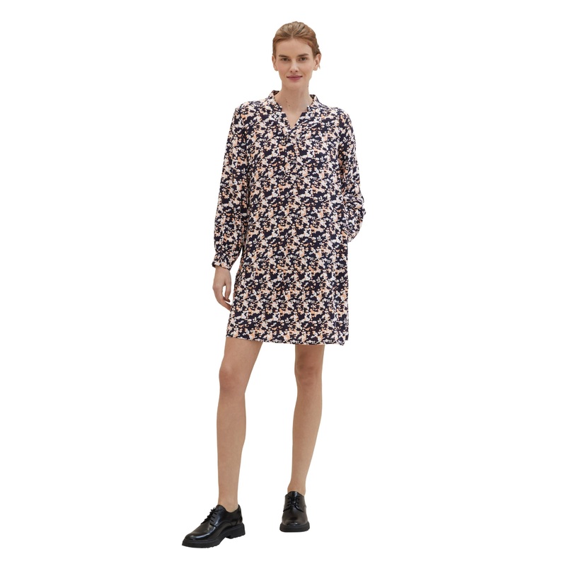Printed Dress With Volant