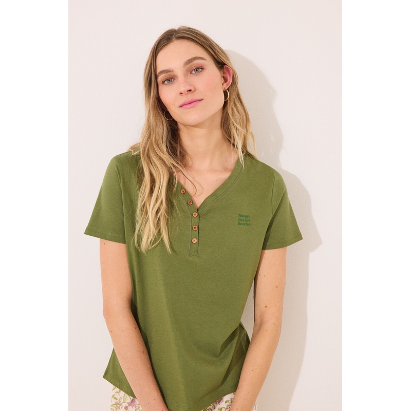 Short Sleeve T T-Shirt 100% Cotton Green