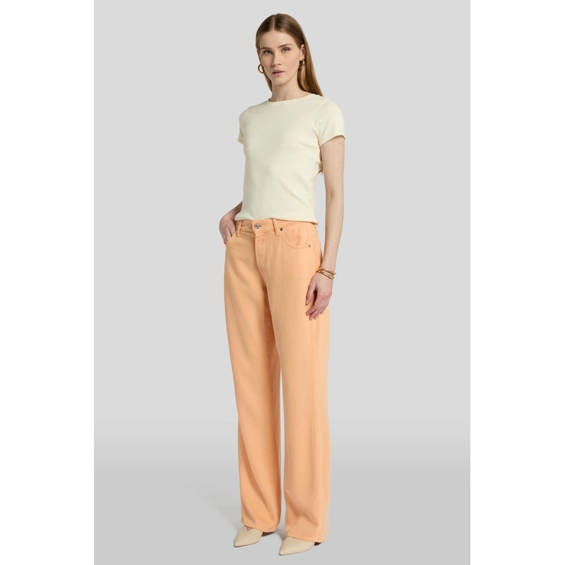 Tess Trouser Colored Tencel Peach