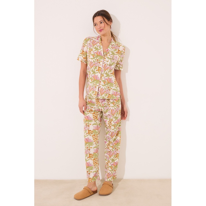 Viscose Classic Pyjamas with Floral Print