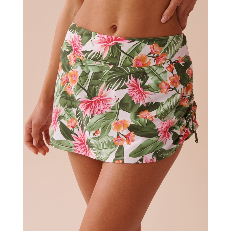 Water Lily High Waist Skirt Bikini Bottom