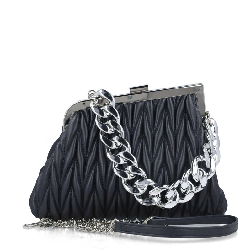 Black Handbag With Chain Strap