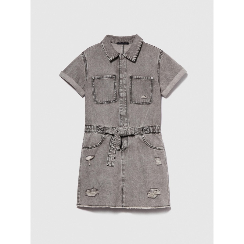 Denim Dress With Tears