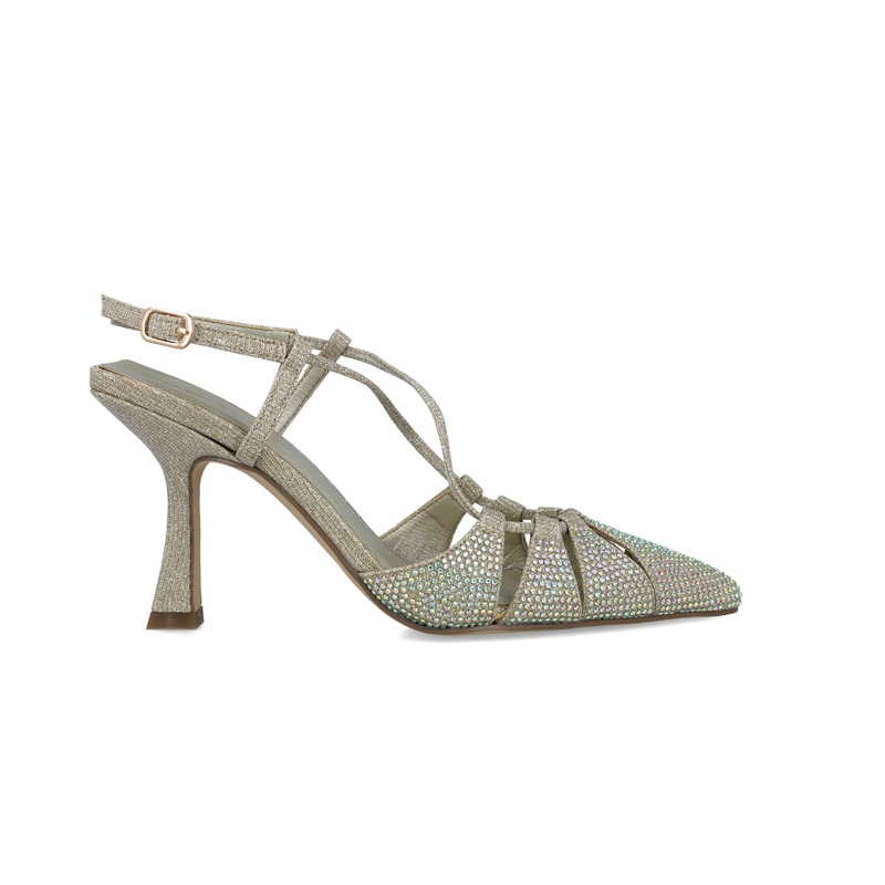 Gold Sandal With Multiple Straps