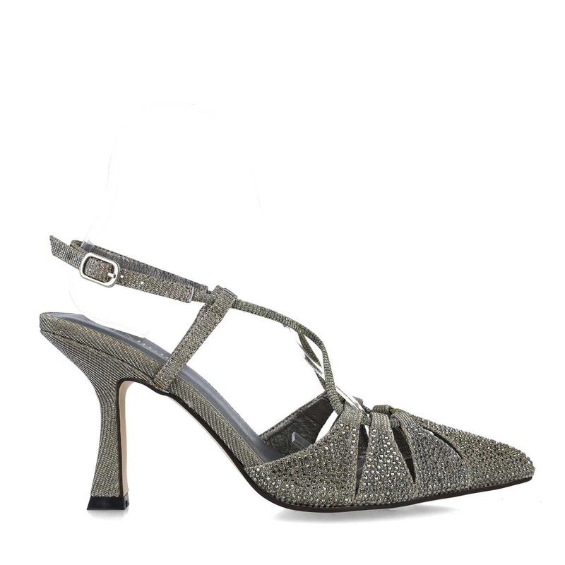 Grey Sandal With Multiple Straps
