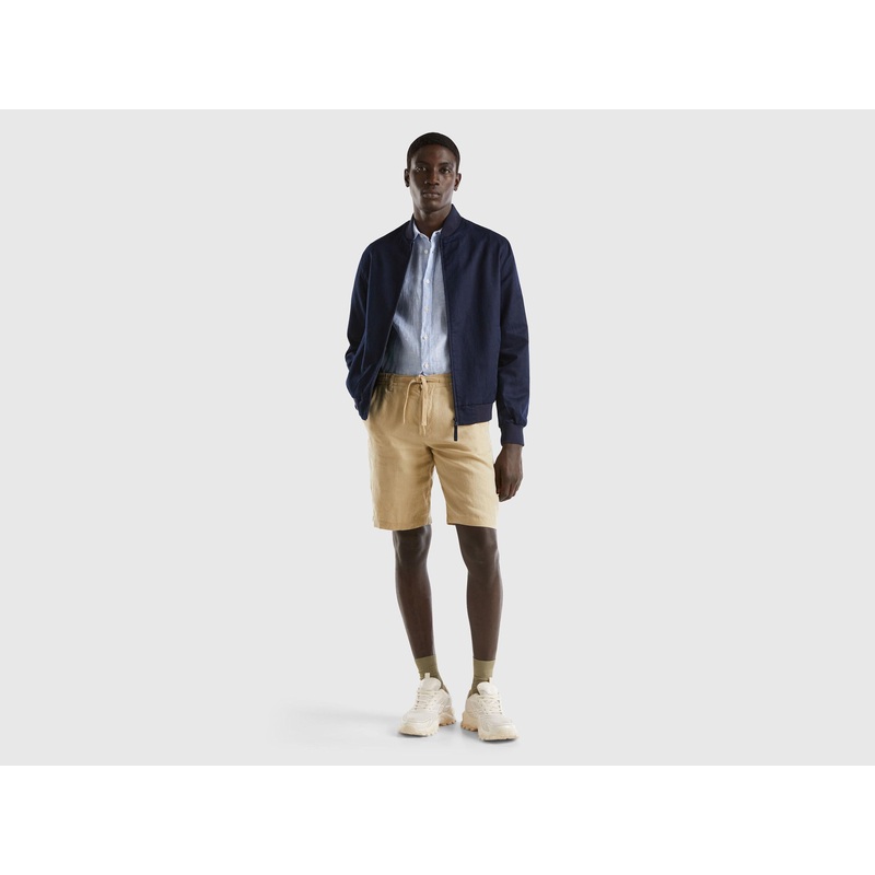 Bermudas In 100% Linen