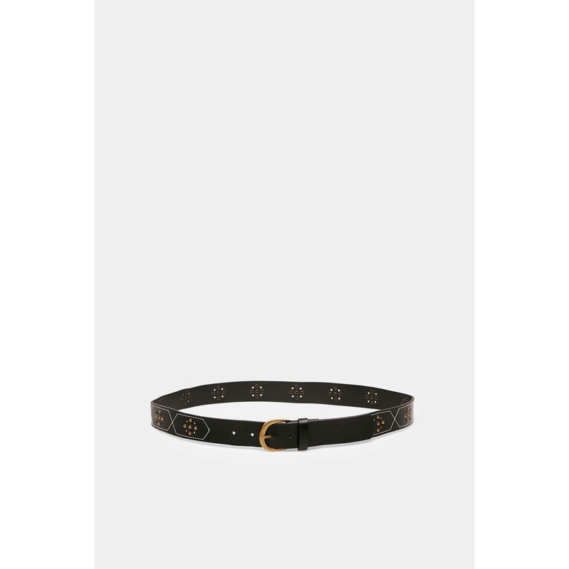 Black Belt With Cutout Design