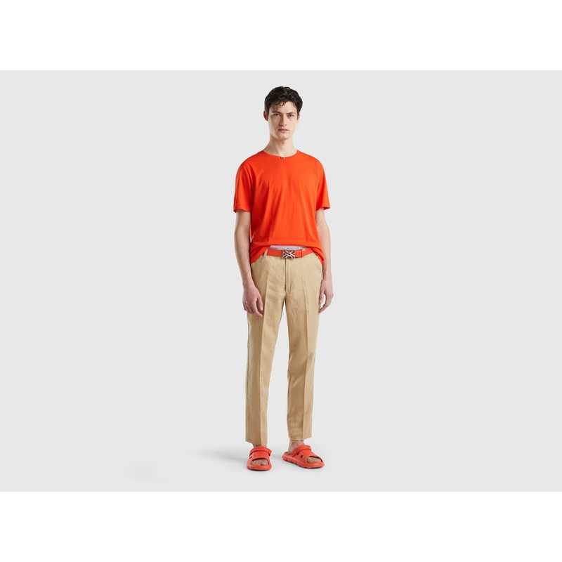 Chinos In Pure Linen